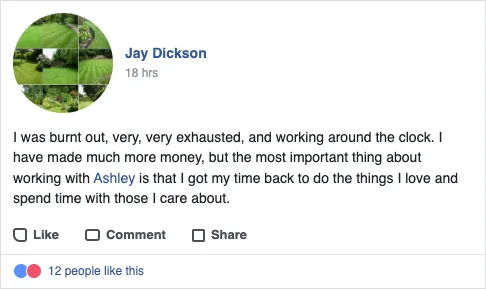 Screenshot: Jay Dickson of GREENE Landscaping, on working with Ashley